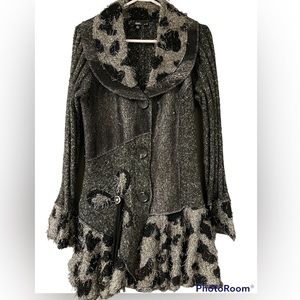 Slonl Wide Collar Cardigan sweater -L